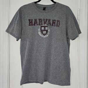Harvard Vintage Style T-Shirt - Men's Large - Grey